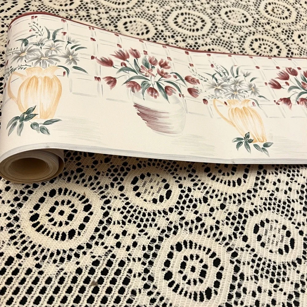 Vintage Floral Bouquet Wallborder | 1 Full Roll | Cottagecore